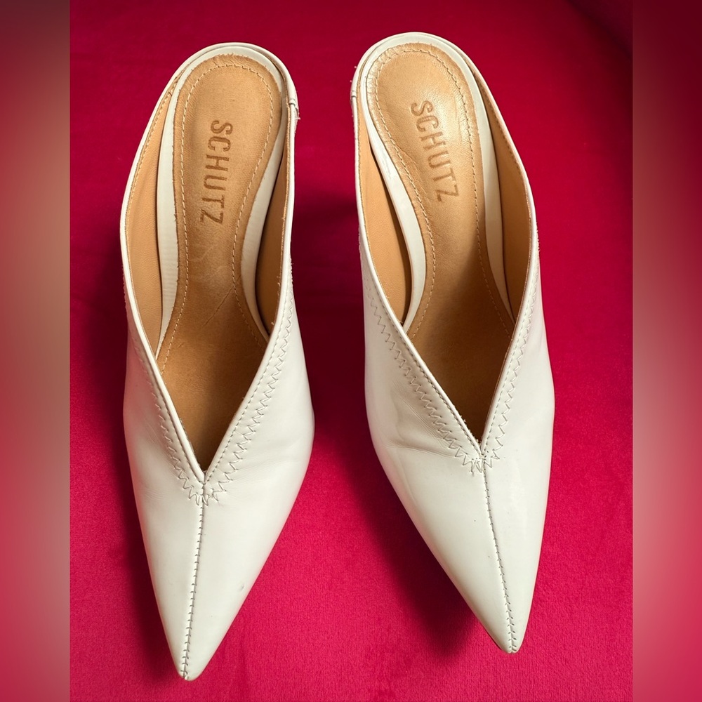 Schutz Women's White Leather Shoes